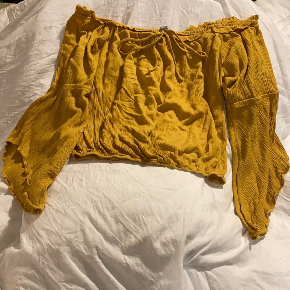 Yellow crop top